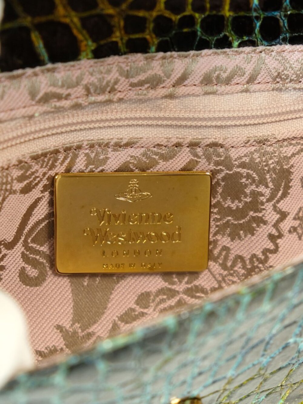 Vivienne Westwood Clutch/Crossbody Bag, Croc texture, Multicolor - Picture 8 of 11